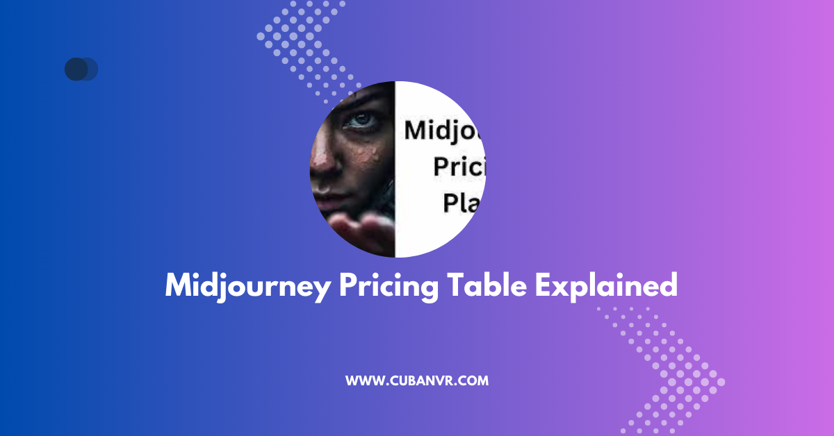 Midjourney Pricing Table Explained